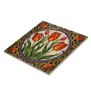 Carreau Tulipes populaires Belle collection Céramique