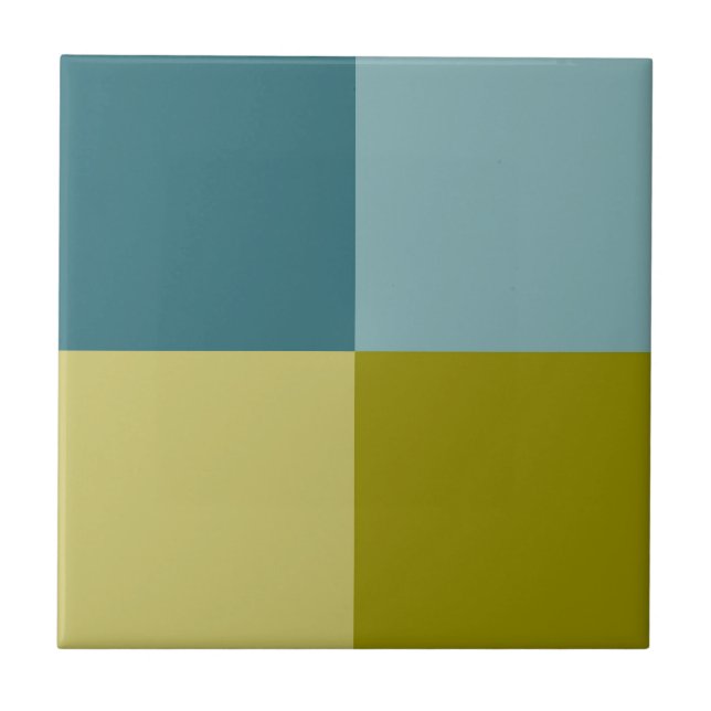Carreau Turquoise bleu or jaune (Devant)