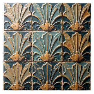 Carreau Turquoise et Tan Tableau