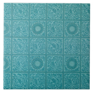 Carreau Turquoise Tile Motif (par William Morris)