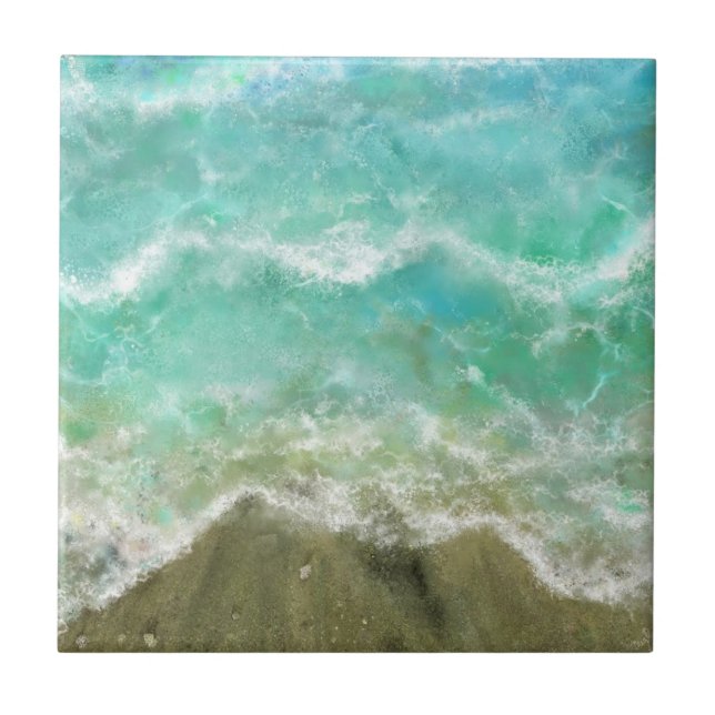 Carreau Turquoise Water Beach Carrelage céramique Cadeau (Devant)
