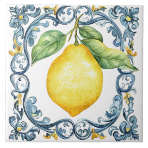 Carreau Tuscan Rustique Méditerranéen Bleu & Jaune