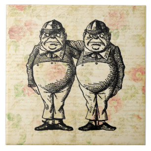 Carreau Tweedledee et Tweedledum Alice au pays des merveil