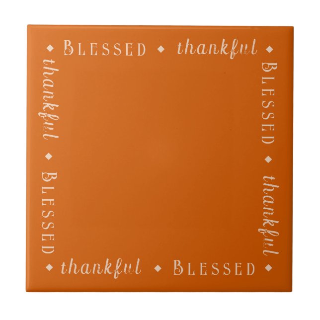 Carreau Typographie personnalisée "bienheureuse" et "recon (Devant)
