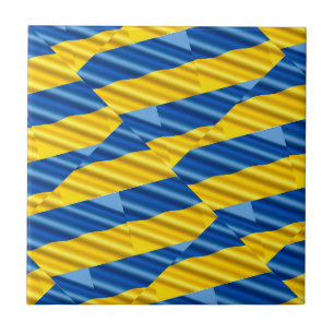 Carreau Ukraine bleue et jaune Inspiration de la paix anti