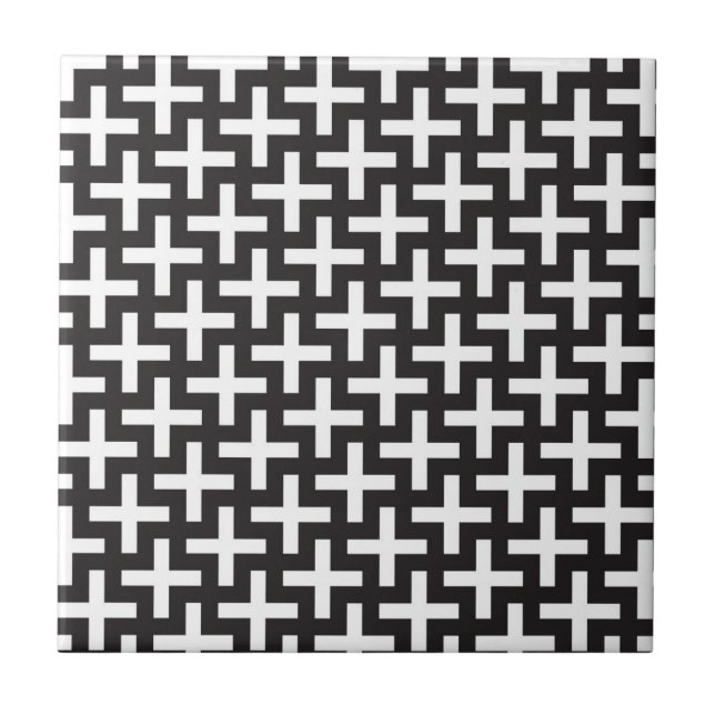 Carreau Un b&w modèle fait avec "plus" le signe (Devant)