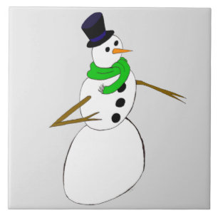 Carreau un bonhomme de neige