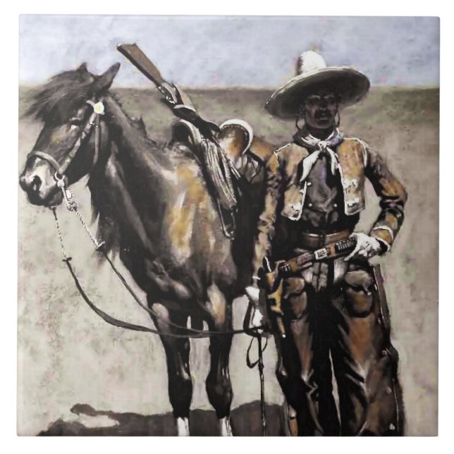 Carreau Un Buccaro mexicain au Texas par Frederic Remingto (Devant)