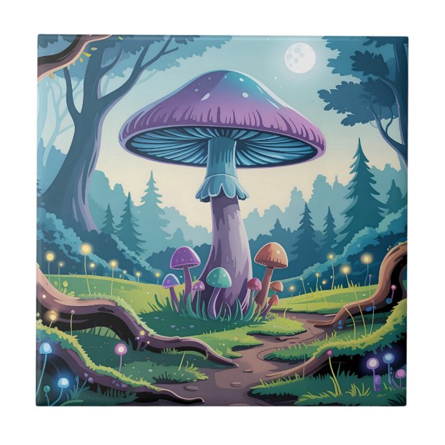 Carreau Un champignon violet (Devant)