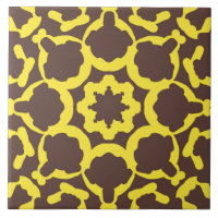 Un design tendance marron & jaune vif