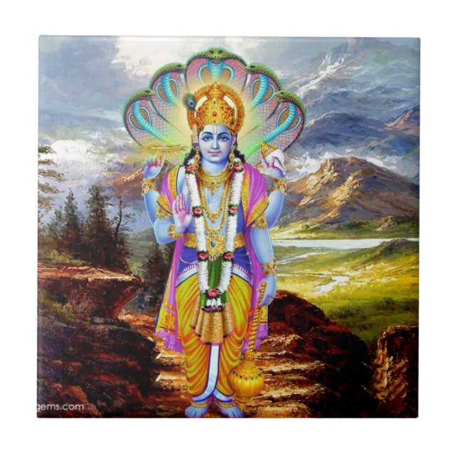 CARREAU UN DIEU INDOU VISHNU (Devant)