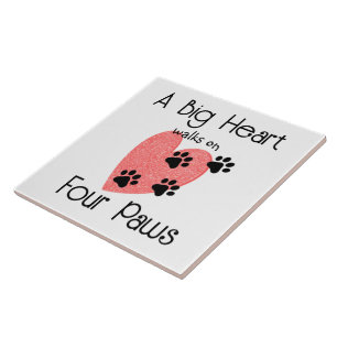 Carreau Un Grand Coeur marche sur quatre pattes - Cute Pet