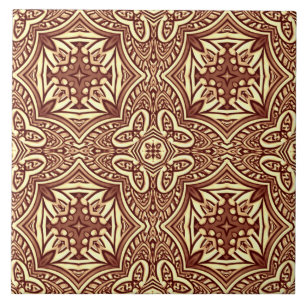 Carreau Un motif classique marron vintage unique  