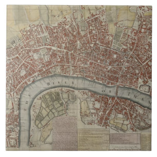 Carreau Un nouveau et précis plan des villes de Londres et