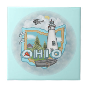 Carreau Un phare de l'Ohio