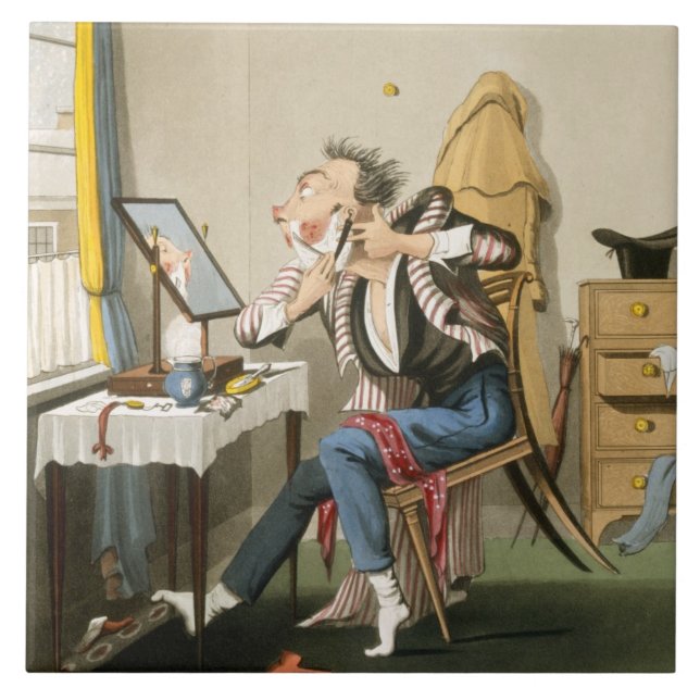 Carreau Un rasoir émoussé, pub. par chasse, 1827 (etchin (Devant)