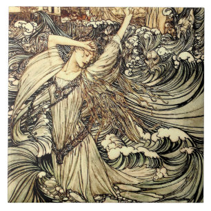 Carreau "Undine in the Waves" par Arthur Rackham