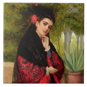 Carreau Une beauté espagnole, 1872 (huile sur la toile)