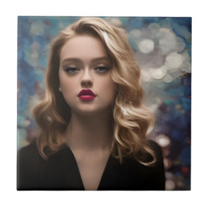 Carreau Une Belle Femme Blonde