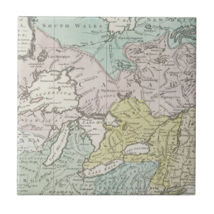 Carreau Une carte précise du Canada, 1761