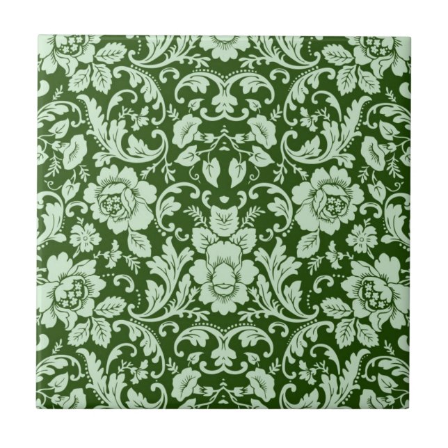 Carreau Une damassé florale antique (Devant)