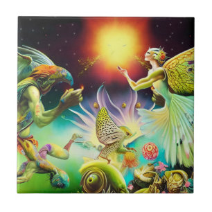 Carreau Une époque de peinture à l'huile repensée