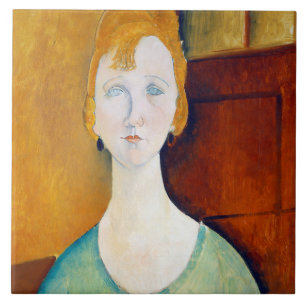 Carreau Une fille dans une blouse verte, Modigliani