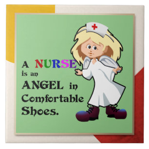 Carreau Une infirmière est un ange en chaussures confortab