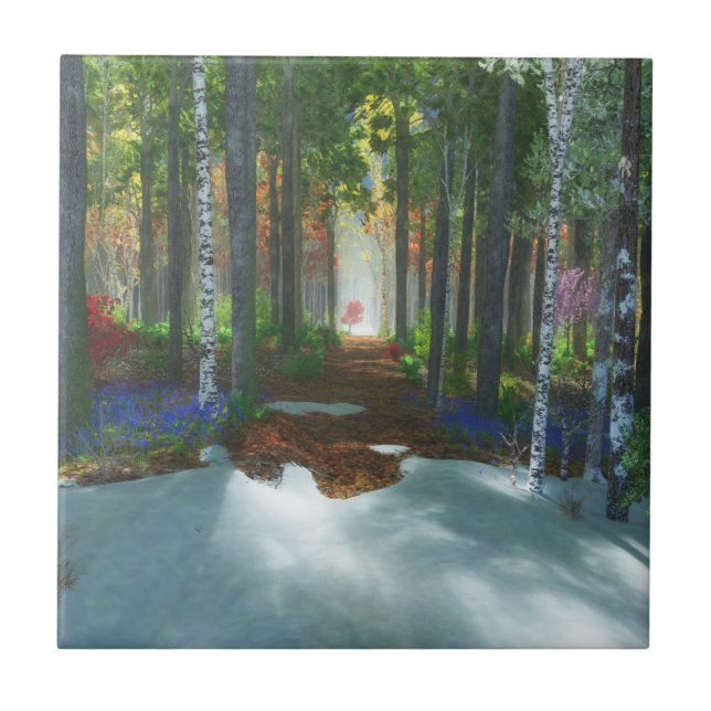 Carreau Une longue journée de marche Carrelage décoratif / (Devant)