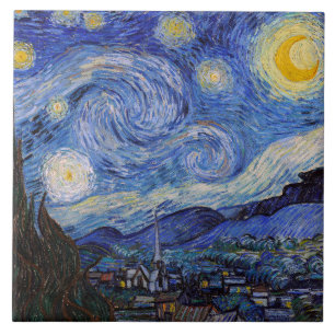 Carreau Une nuit étoilée : Saint Remy par Vincent Van Gogh