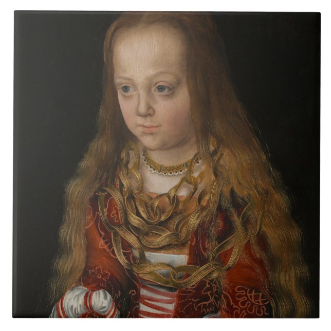 Carreau Une princesse de la Saxe, c.1517 (huile sur le (Devant)