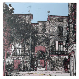Carreau Une rue à Pezenas France