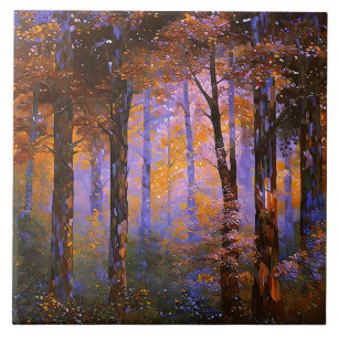 Carreau Une symphonie de feuilles - Paysage boisé