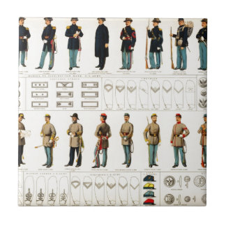 Carreau Uniformes de la guerre civile de Bien (1895)