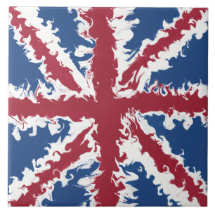 Carreau Union Jack Liquid Art