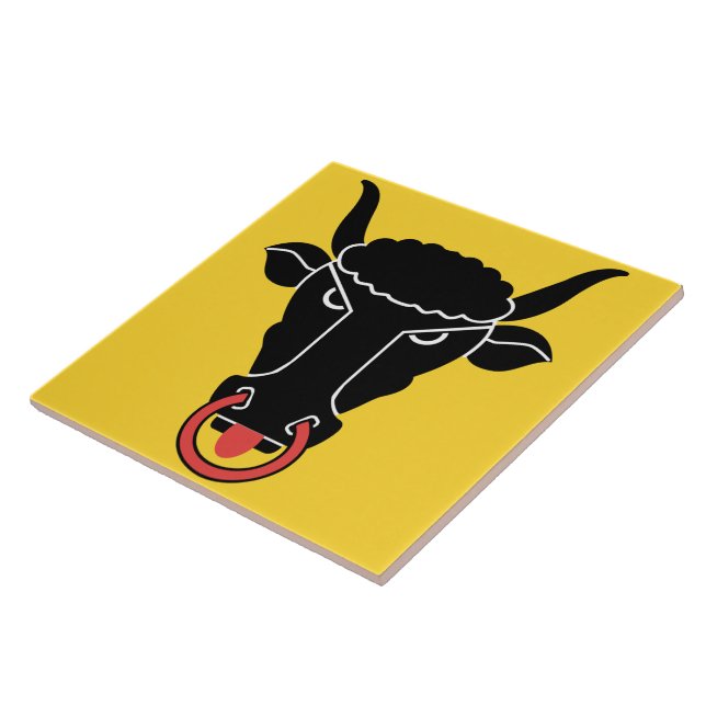 Carreau Uri Canton, Switzerland Flag Tile (Côté)