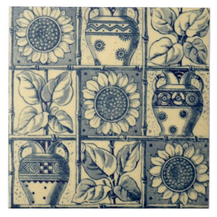 Carreau Urnes de tournesols en bambou Trellis