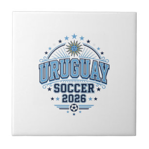 Carreau Uruguay Football 2026 Football Gras Pays Typograph