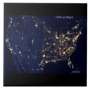 Carreau USA à la nuit, photo NASA