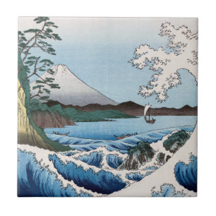 Carreau Utagawa Hiroshige - Mer au large de Satta, provinc