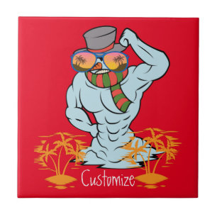 Carreau Vacances tropicales de Snowman musclé Thunder_Cov