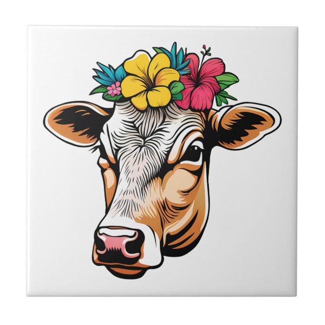 Carreau Vache à fleurs (Devant)