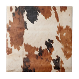 Carreau Vache blanche noire Brown occidentale