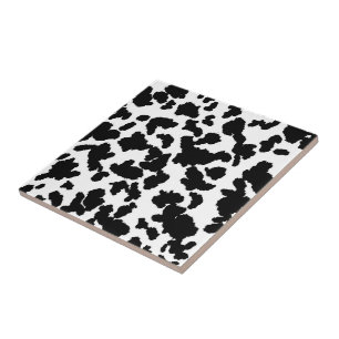 Carreau Vache Noire Et Blanche Cacher Motif De Fourrure
