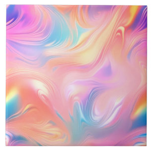 Carreau Vagues abstraites rose bleu jaune tendance