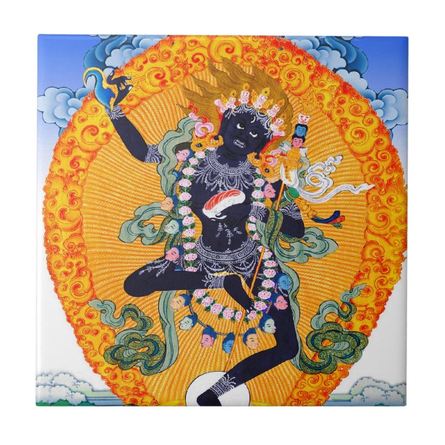 Carreau Vajravarahi Cool tibétain oriental Nairatmya (Devant)