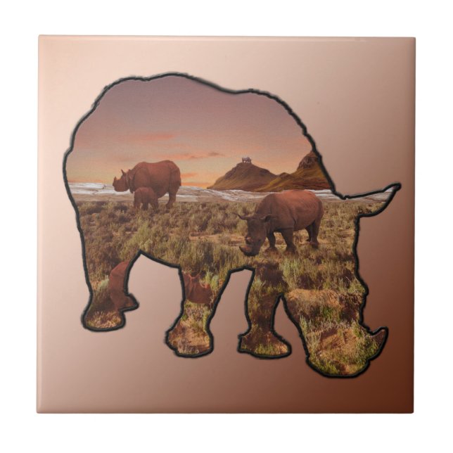 Carreau Vallée Des Rhinoceros, Carrelage En Céramique (Devant)