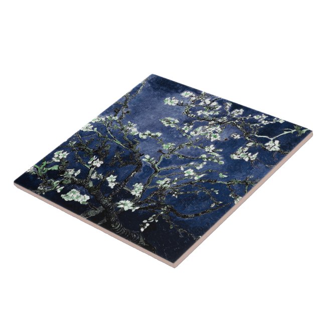 Carreau Van Gogh Almond Blossoms Midnight Blue (Côté)