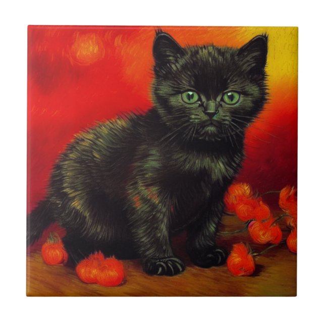 Carreau Van Gogh Black Kitten (Devant)