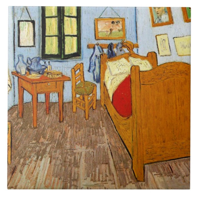 Carreau Van Gogh : Chambre de Vincent à Arles, 1889 (Devant)